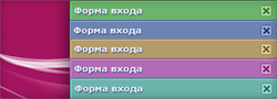 Шесть цветовых вариантов Ajax окон v.1.0